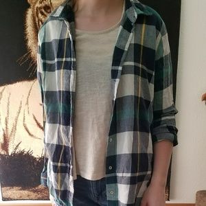 H&M green flannel